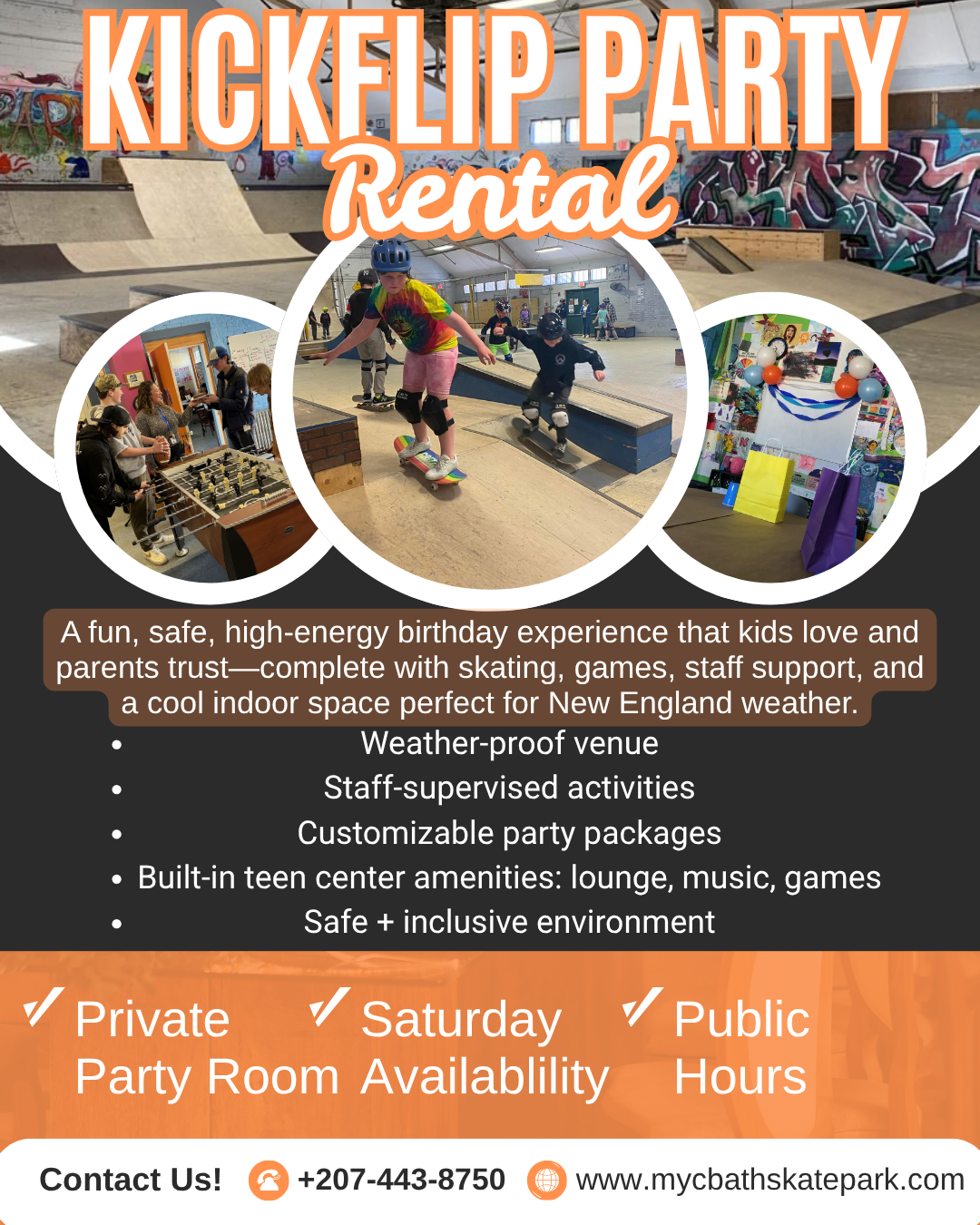 Kick Flip Birthday — Party Room Rental